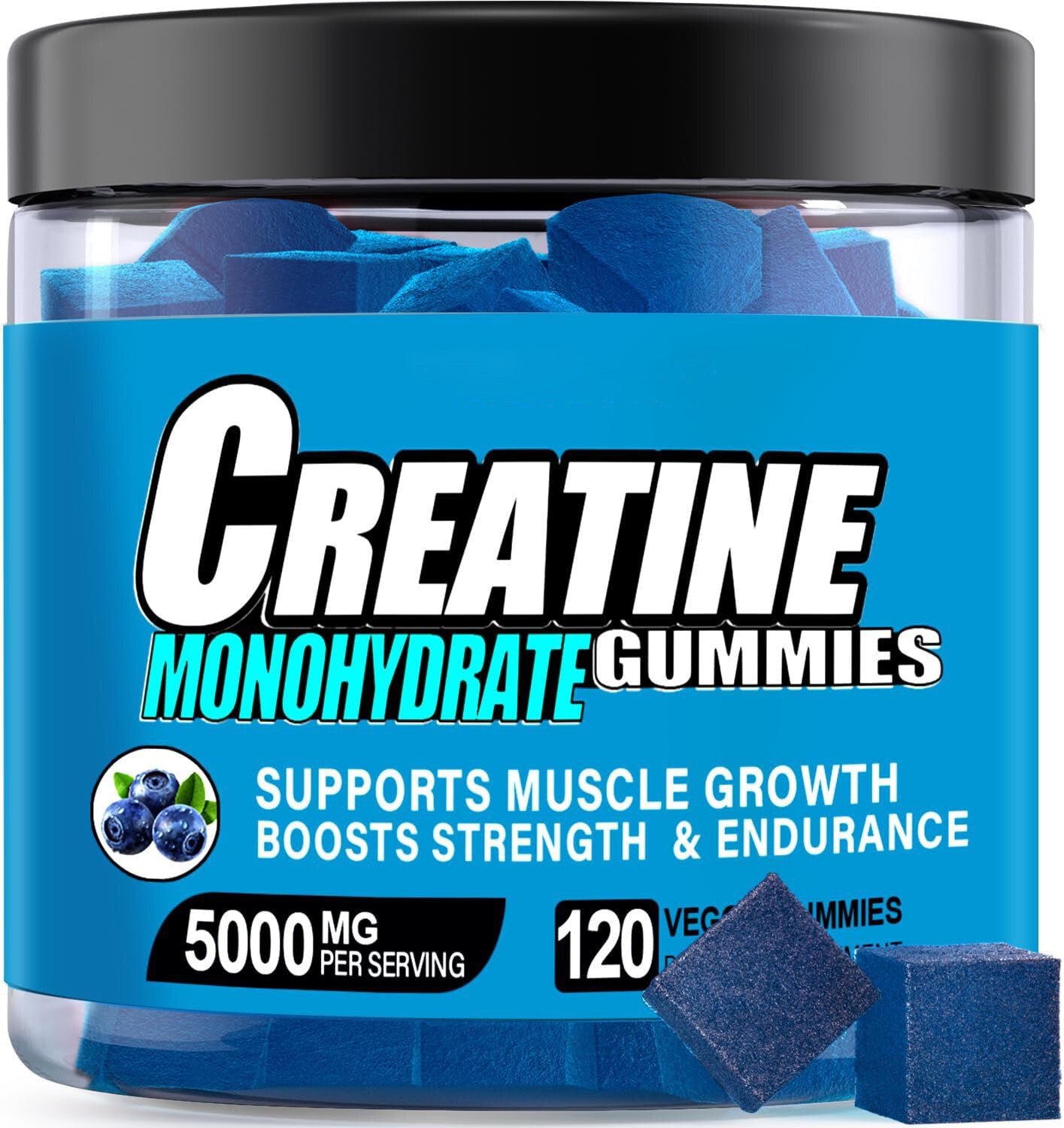 120 Count Kreatin-Monohydrat-Gummis 5000MG Energie und Muskelleistung steigern