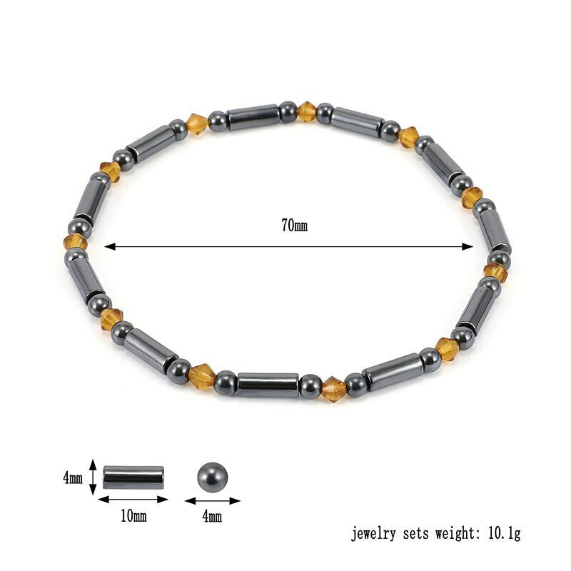 Jewelry Massage Stone Magnetic Therapy Bracelet Anklet Weight Loss Health Care