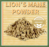 ORGANIC LIONS MANE Mushroom Powder - High Quality Organic