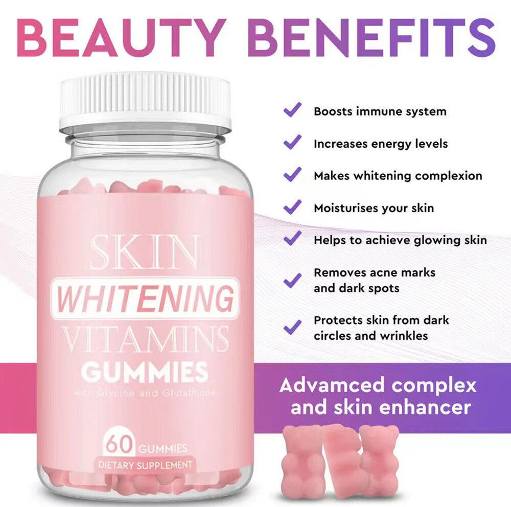 Glutathione Gummies SKIN WHITENINGT Vitamin Whitening Skin Care 60 Capsules