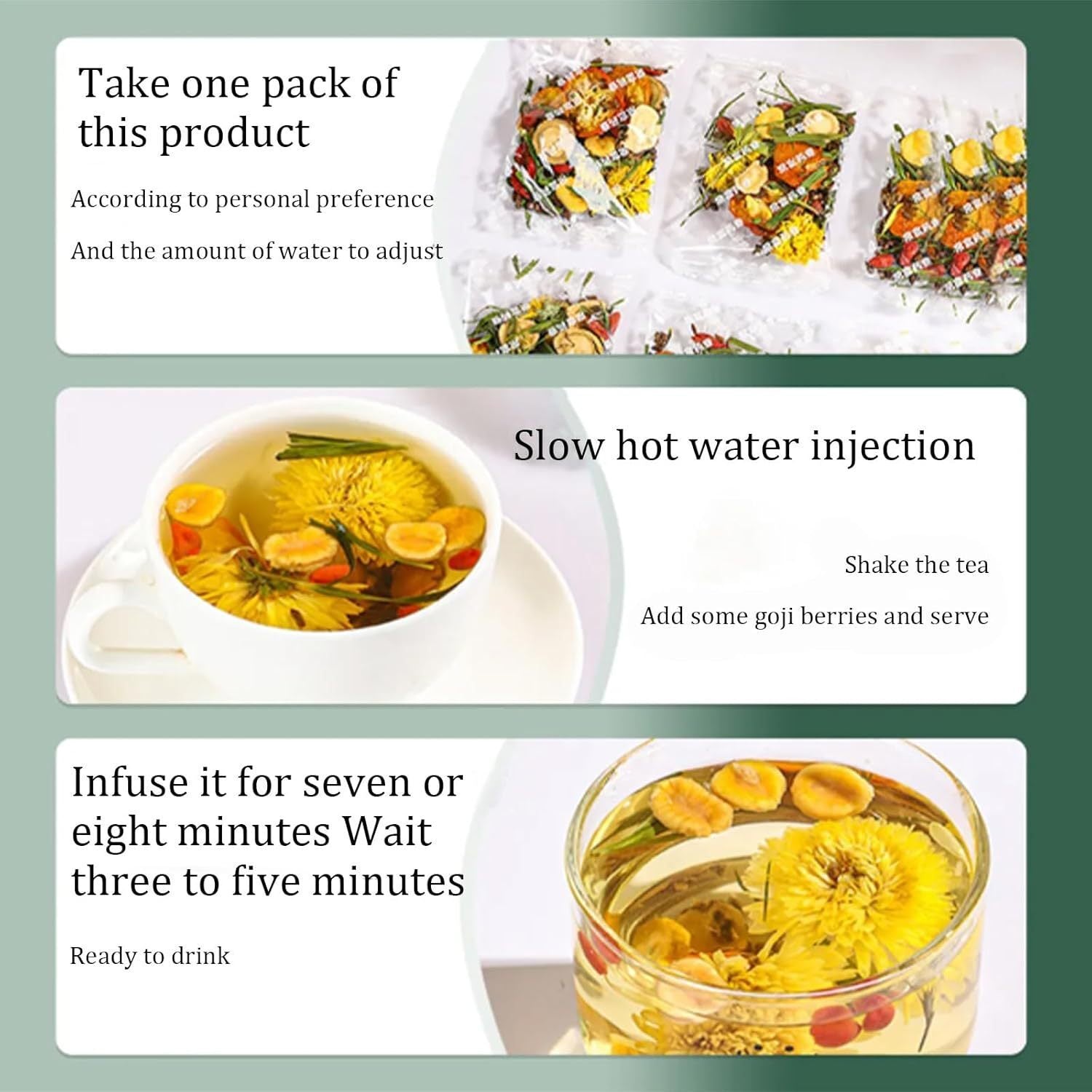 100% Natural Herbal Blend for Detox and Wellness Dandelion Goji Berry Tea