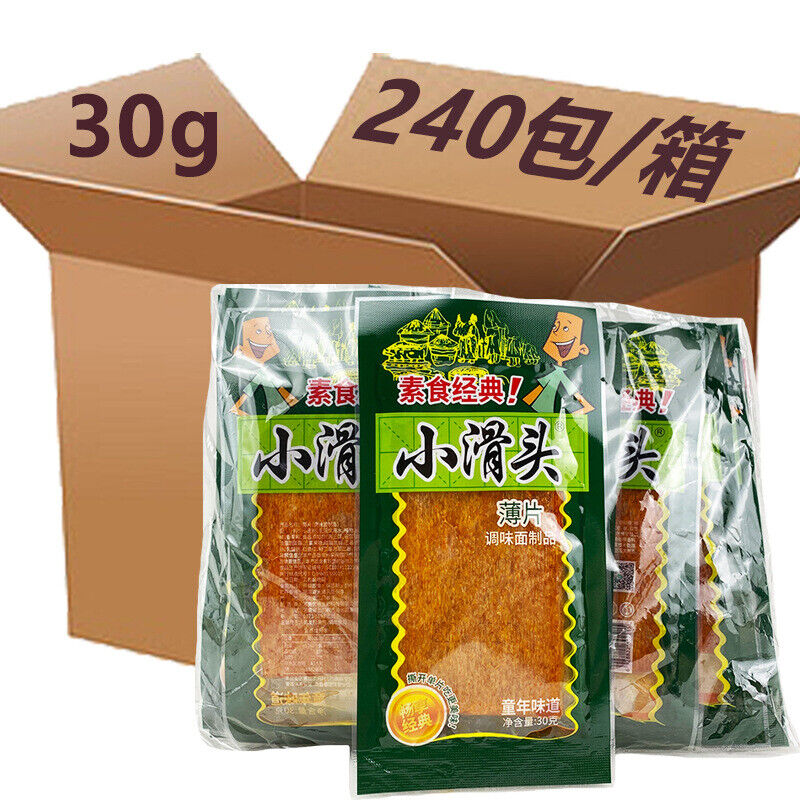 90 Packs  Xiao Huantou Spicy Strips Spicy Slices Snacks小滑头辣条薄辣片90包香辣面筋儿时怀旧零食