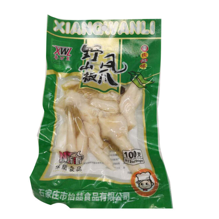 100g Spicy Wild Pepper Ready-to-Eat Treat Pickled Chicken Feet Snack