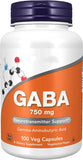 GABA Capsules 100ct - Gamma-Aminobutyric Acid Supplement for Relaxation