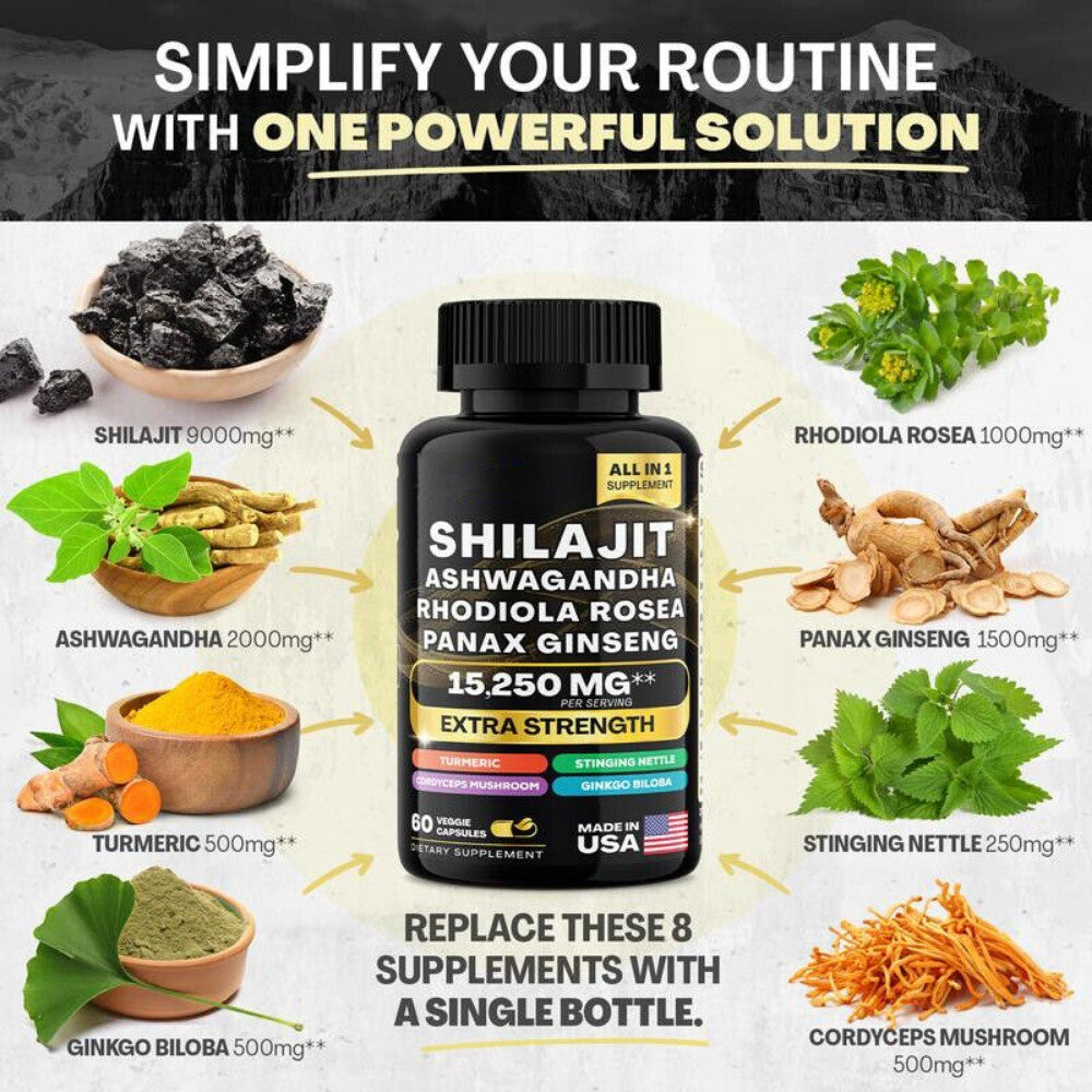 Natural Dynamic Vitality Bundle - Sea Moss Multivitamin & Shilajit Power Combo