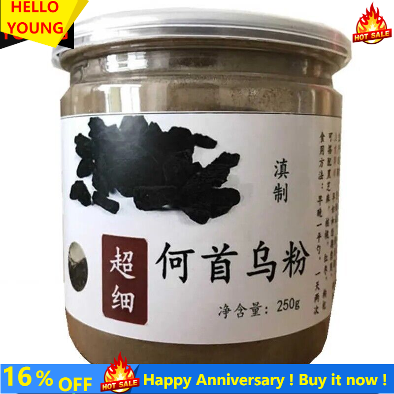 250g Wild Powdered Yunnan He Shou Wu Fo-ti Prepared Polygonum Multiflorum