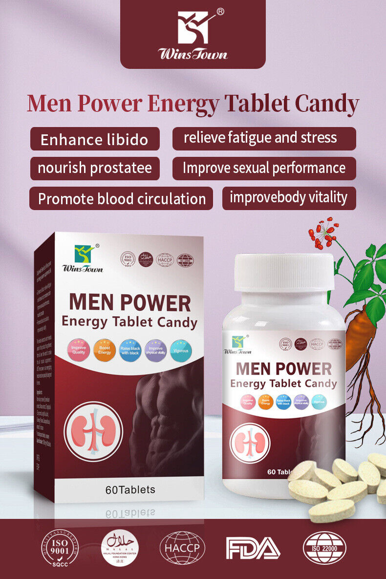 Man Power Energy Tablet Candy Boost Improve Vitality Tablets 60 Tablets