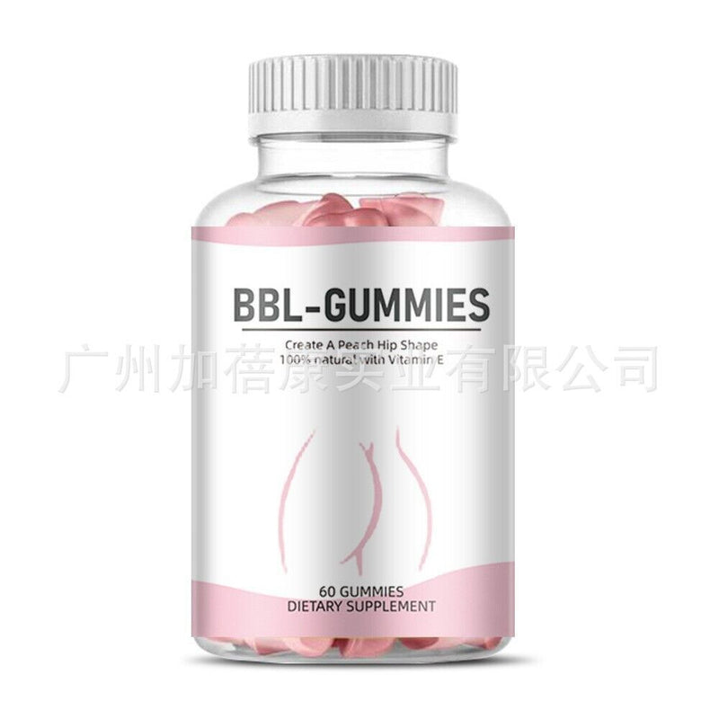 BBL Gummies 100% Natural with Vitamin E Create a Peach Hip Shape 60 Gummies