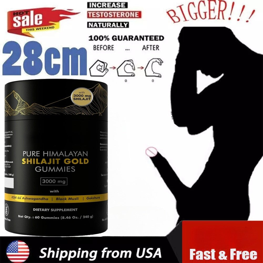 Pure Himalayan Shilajit Gummies Gold I Lab Tested I No Added Sugar I Ashwagandha