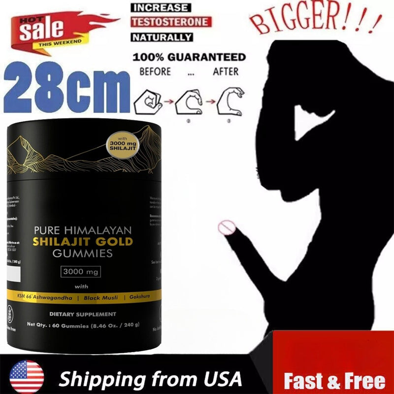 Pure Himalayan Shilajit Gummies Gold I Lab Tested I No Added Sugar I Ashwagandha