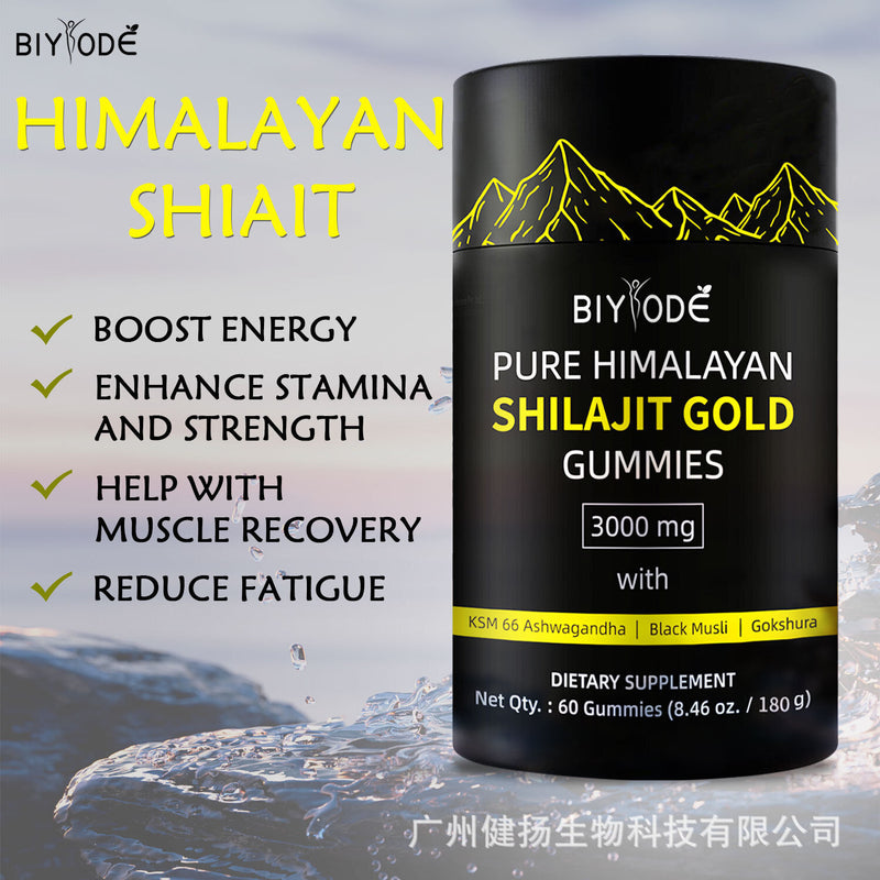 Reine Himalaya-Shilajit-Fruchtgummis zur Immununterstützung mit Ashwagandha