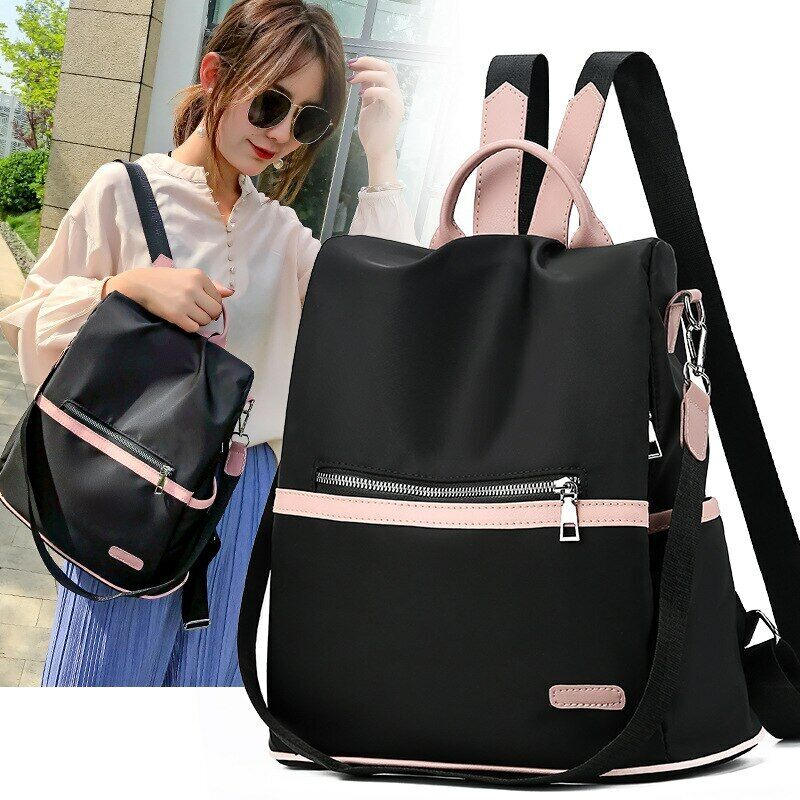Casual Waterproof Oxford Backpack Nylon Fashion Travel Teenage School Bag Women