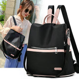 Casual Waterproof Oxford Backpack Nylon Fashion Travel Teenage School Bag Women