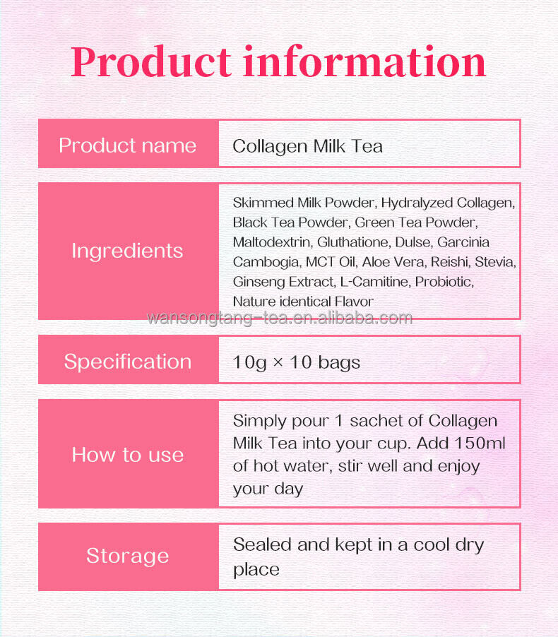 Collagen Tea Beauty Instant Collagen Powder Nutritional Supplement 10g*10bags