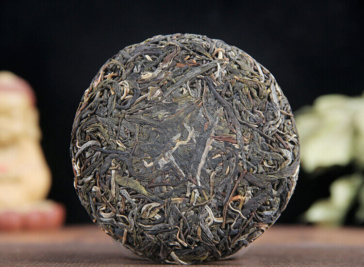 100g Yunnan Menghai Sleeping Deer Mountain Sun Green Pu'er Raw Tea Cake