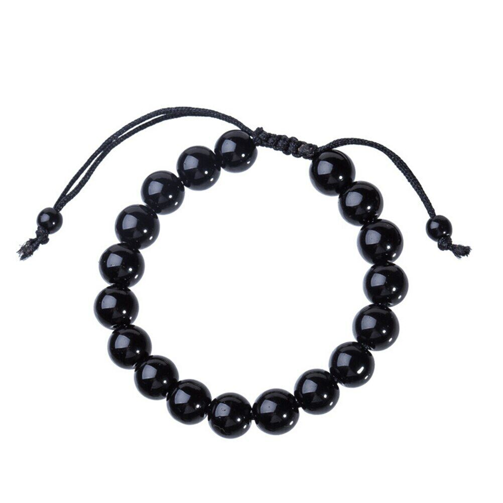 Obsidian Magnetic Therapy Bracelet Weight Loss Unisex Slimmy Natural Stone Black
