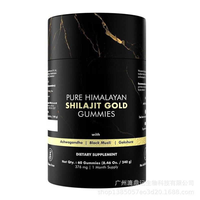 Pure Himalayan Shilajit Gold Gummies with Black Seed Oil 60 Gummies