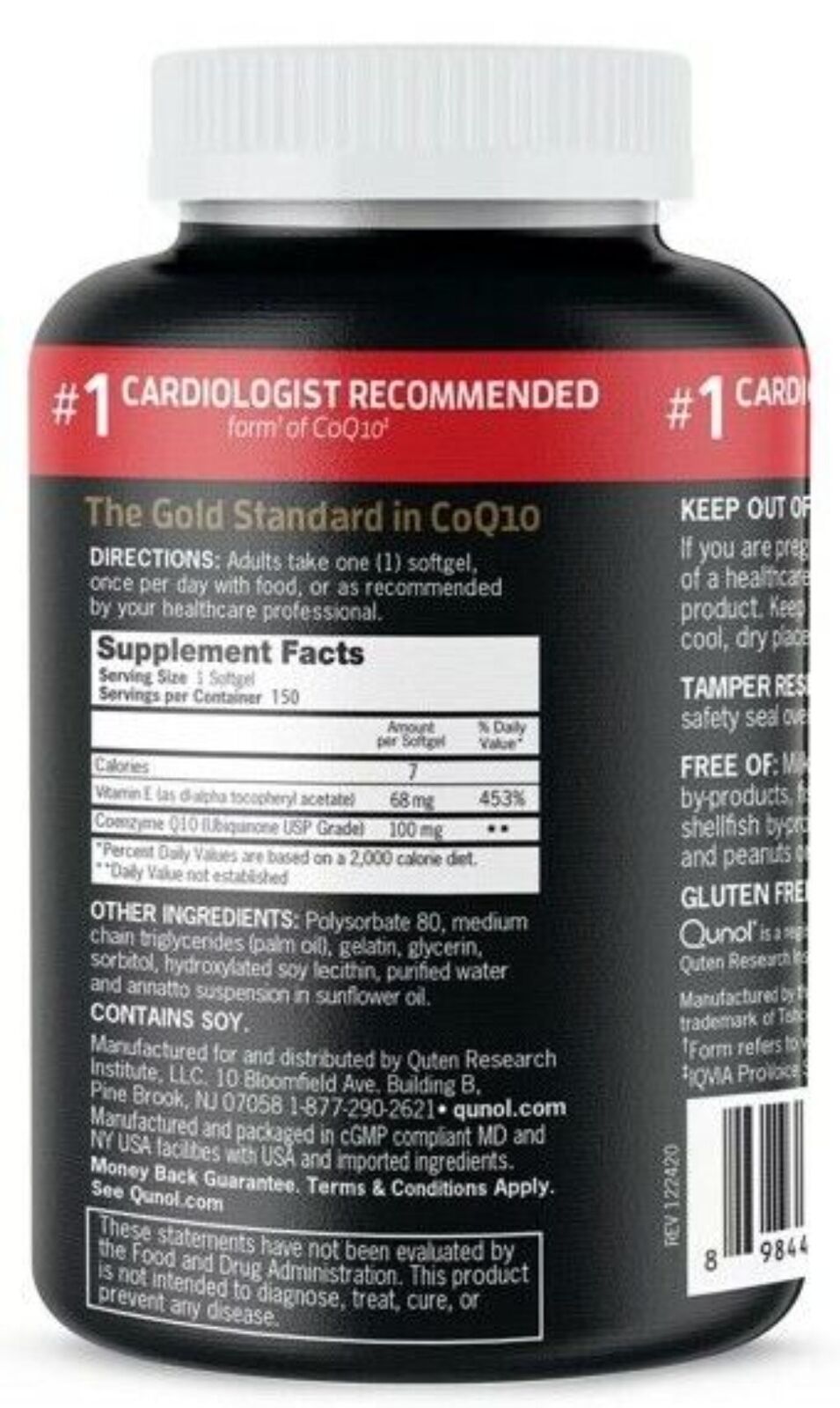 Qunol Ultra CoQ10 Better Absorption Supplement Tablet - 90 Count Exp 3/2026