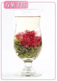 Wan zi qian hong Blooming Tea Silver Needle Marigold Jasmine Globe 20pcs