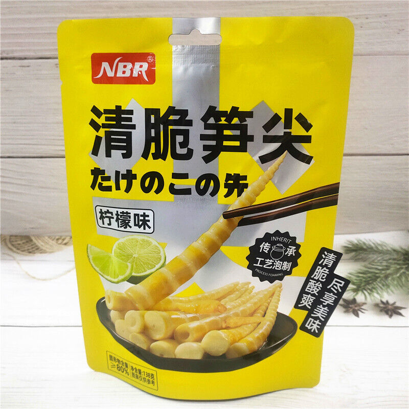 Zitronen-Pfeffer-Geschmack Knusprige Bambusspitzen Instant-Snacks 柠檬泡椒味清脆笋尖开袋即食