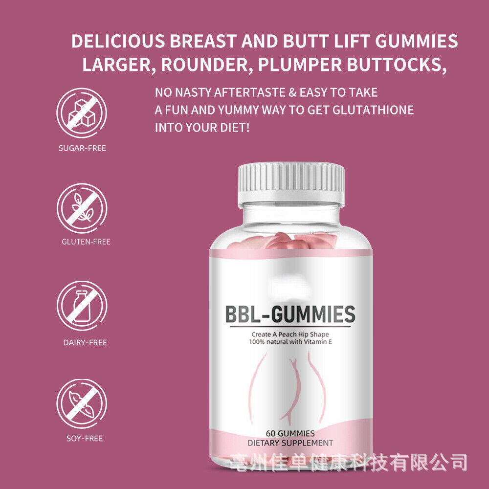 100% Premium Butt And Hips Enlargement Gummies Big Booty Enhance 60 Gummies