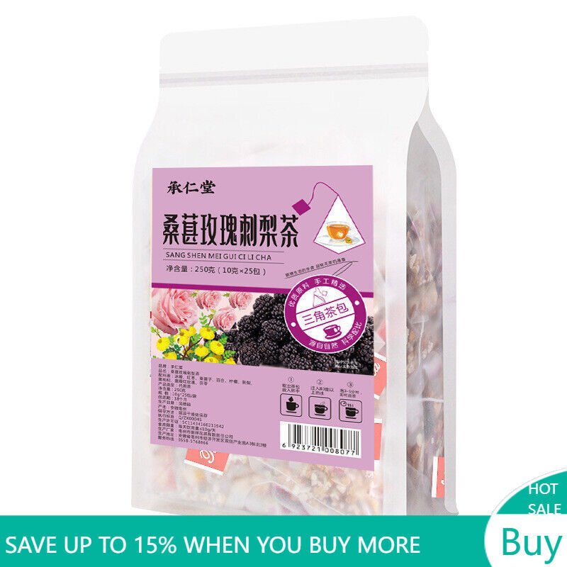 10g*25packs/bag Mulberry Rose Prickly Pear Tea Wellness Tea Goddess Tea