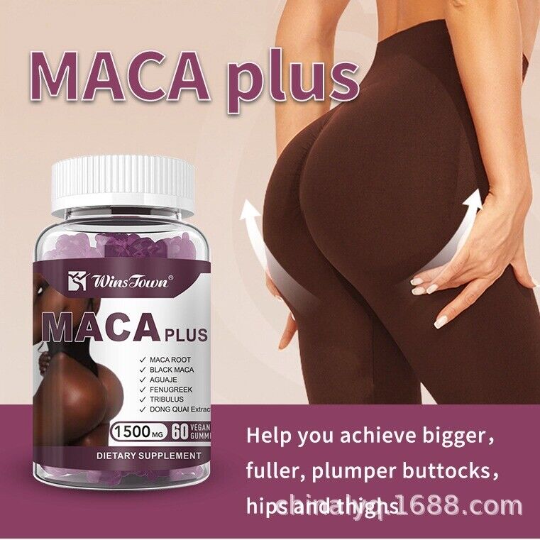 100% Pure Maca Plus Gummy HIP BUTT ENLARGEMENT  Natural Big Butt Gummies