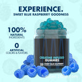 CREATINE INFUSED GUMMIES Beast Bites Supplements Sweet Blue Raspberry 150ct.