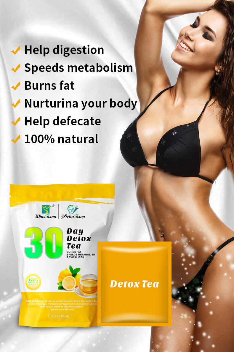 30Days Detox Flat Tummy Tea Traditional Herbal Diet Weight Loss Tea Senna Unisex