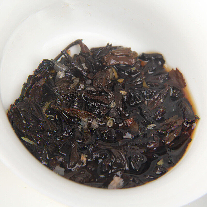 100g Pu-erh Ripe Tea Rose Ripe Tea Cake 普洱茶熟茶玫瑰花普熟茶饼三级普洱+玫瑰花陈香花香茶饼