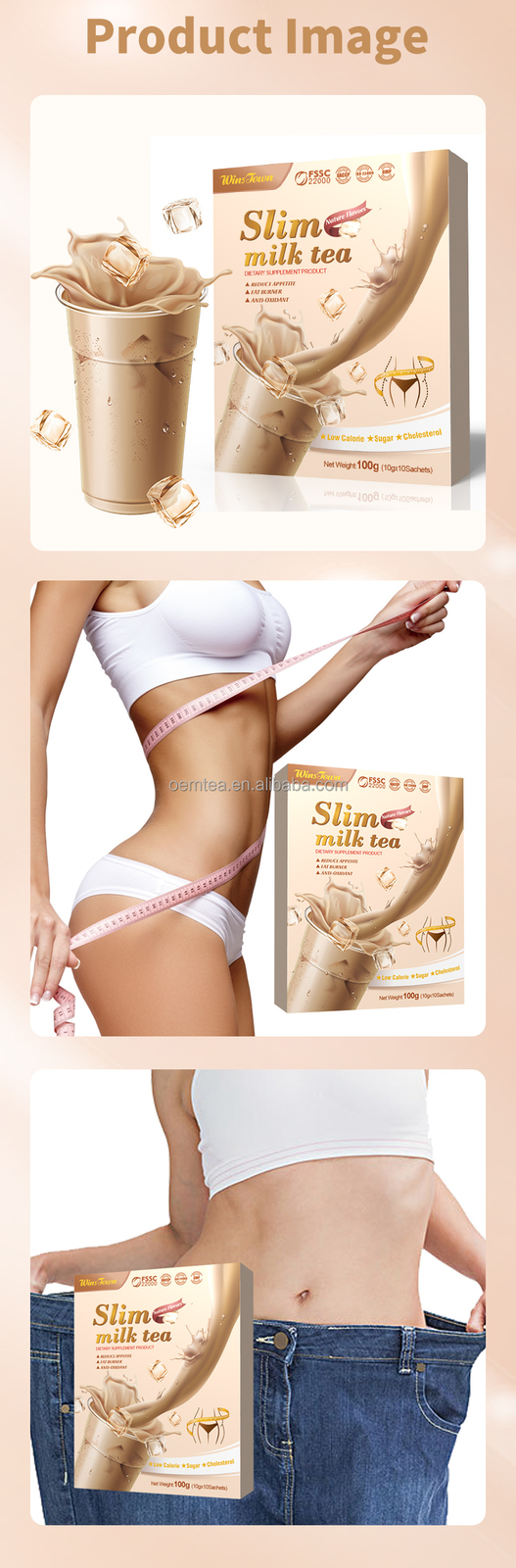 Slim Milk Tea Original Tea Belly Fat Burning Delicious Weight Loss Detox Tea100g