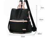 Casual Waterproof Oxford Backpack Nylon Fashion Travel Teenage School Bag Women