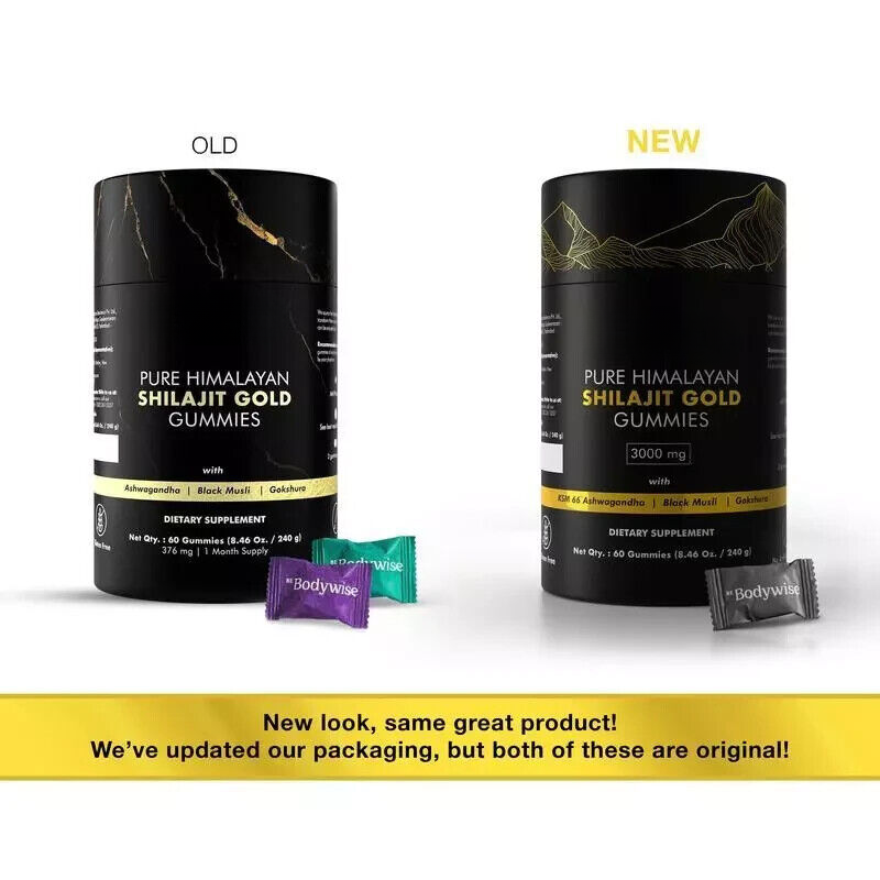 NEW Himalayan Shilajit Gummies Immune Support with Ashwagandha,Chaga Mushroom