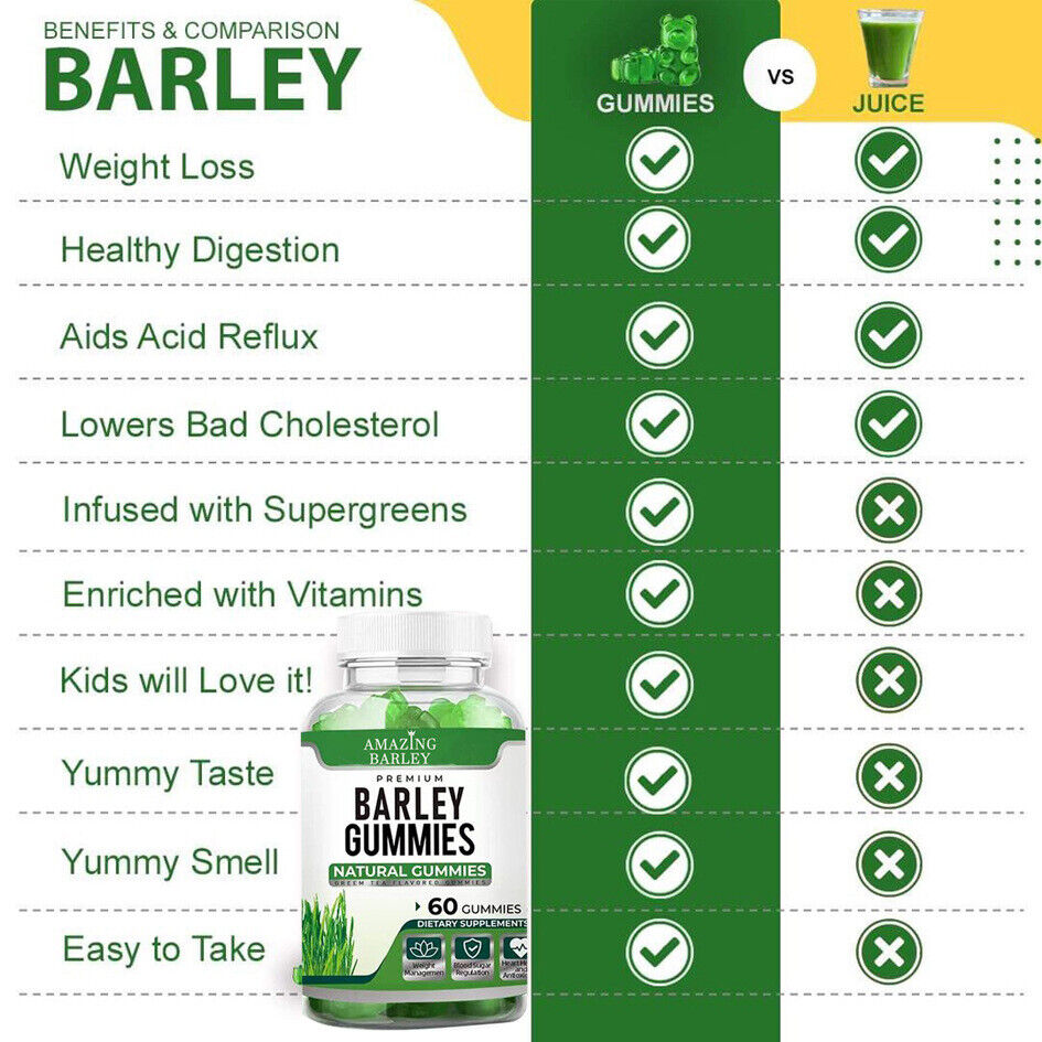 Barley Gummy Barley Leaf Gummy Bear Gel Candy Suppergreen 120g (2g*60 capsules)