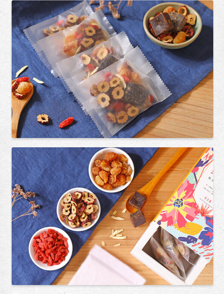 Brown sugar ginger tea longan jujube goji berry black sugar ginger jujube tea