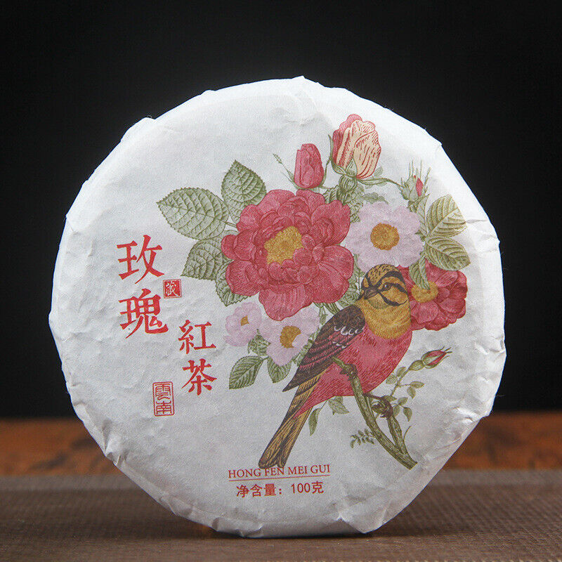 100g Yunnan Old Tea Tree Red Rose Black Tea Fengqing Dian Hong Rose Tea Cake