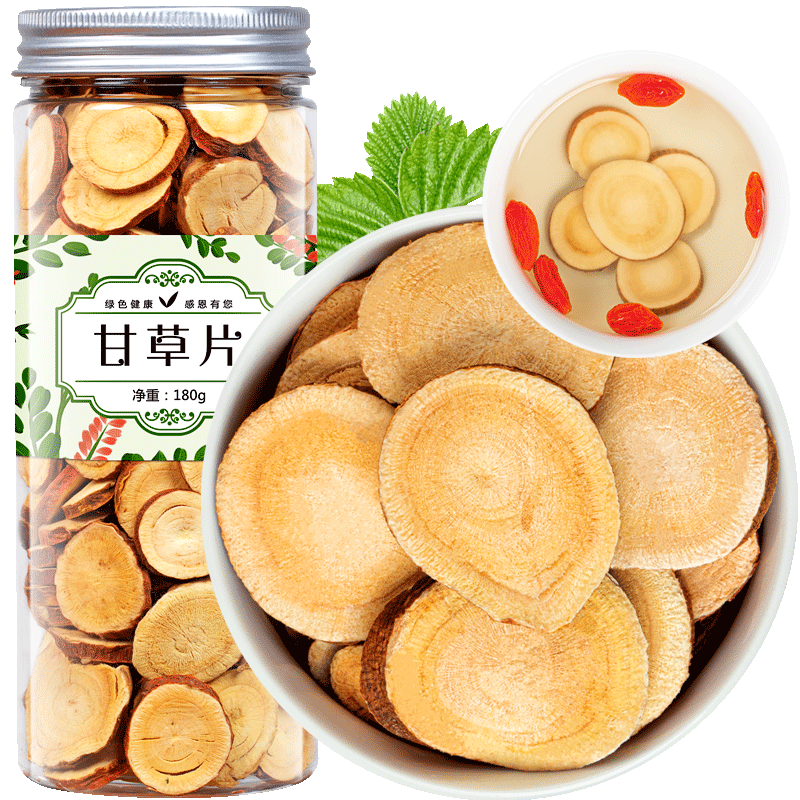 180g Lakritztee Große Runde Scheiben in Wasser Eingeweicht Gesunder Kräutertee