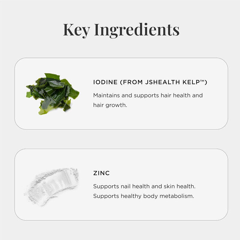 Hair and Energy Formula Vitamins with Zinc and Iodine for Healthy Hair 60 Count