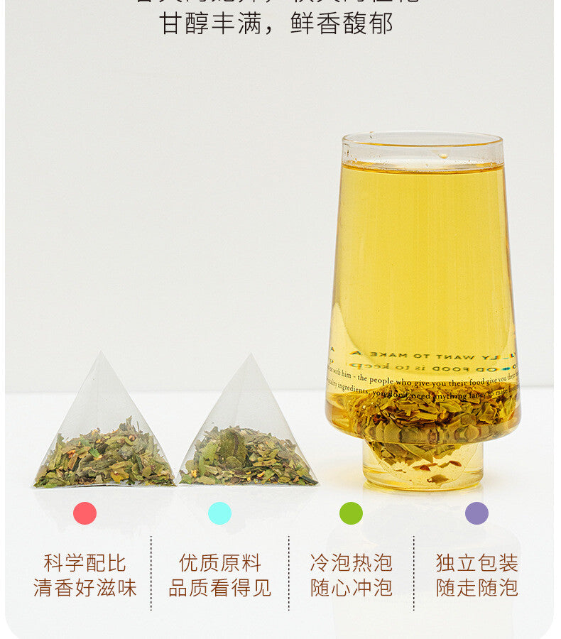 100 Bags Premium Dried Osmanthus Flower Tea Triangle Bag Osmanthus Longjing Tea