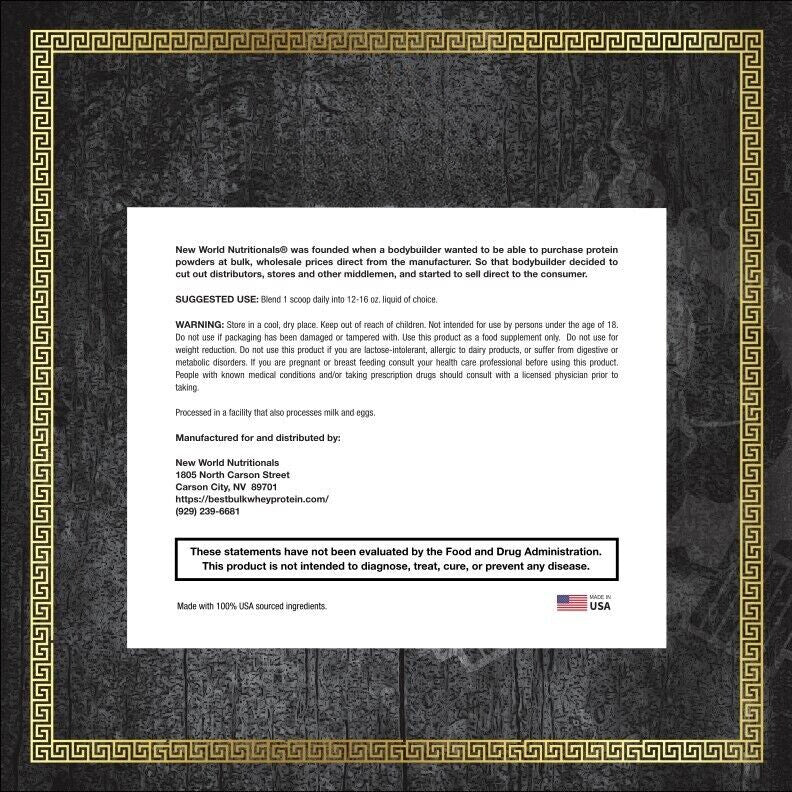 3lb Bulk Whey Protein ISOLATE (NOT concentrate) Manufacturer Direct CHOCOLATE