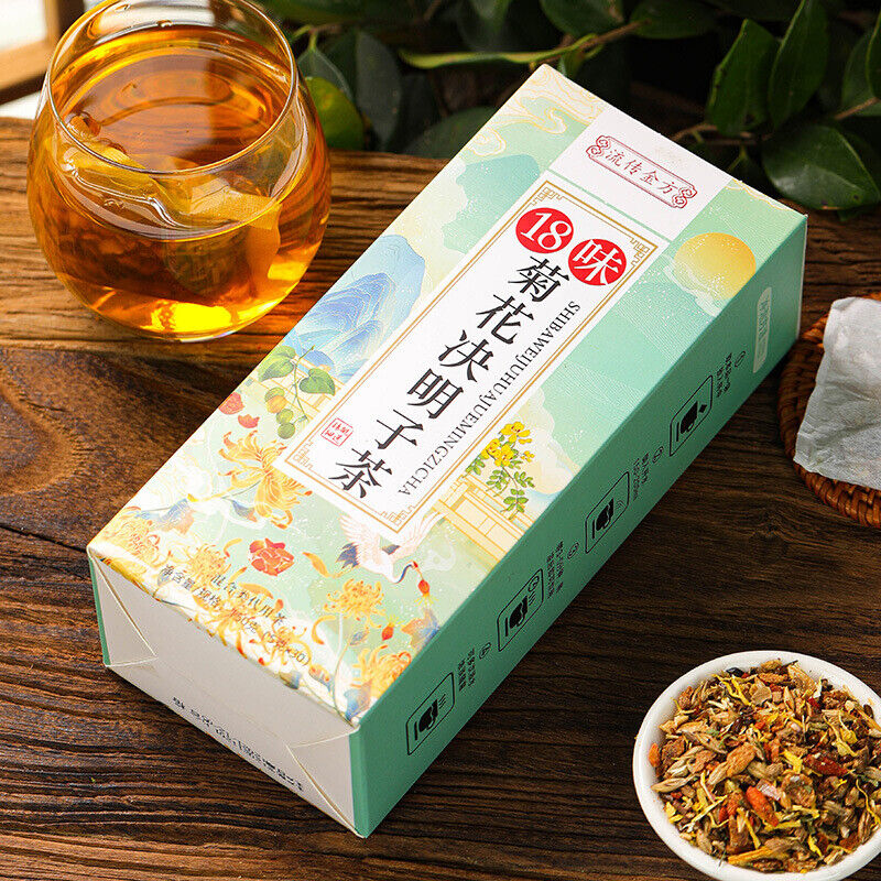 Chrysanthemum Cassia Seed Tea Honeysuckle Burdock Wolfberry Health Tea Bags 150g