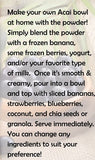 Acai Berry Powder Organic Pure Freeze Dried Wholesale 1.1 lb 17.6 ounces