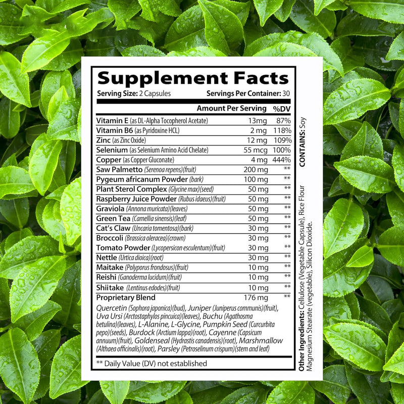 Prostate Health Supplement for Men with Saw Palmetto Plus 60Caps