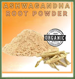 Organic ASHWAGANDHA ROOT POWDER - ASHWAGANDA - Withania Somnifera