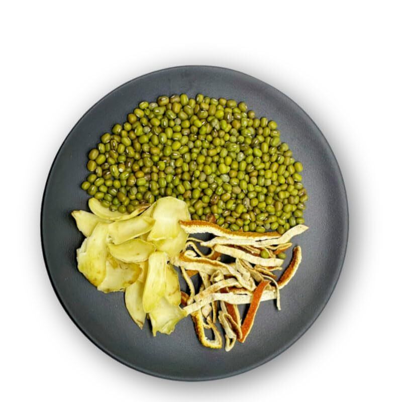 140g 4.9oz Cantonese Soup-orange peel &Mung bean& lily Sweet Soup-(Pack of 1)