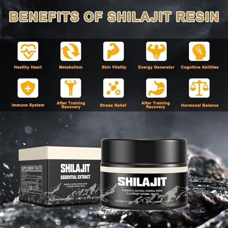 Reines 100% Shilajit, weiches Harz, organisch, extrem potent, Fulvosäure, 30G