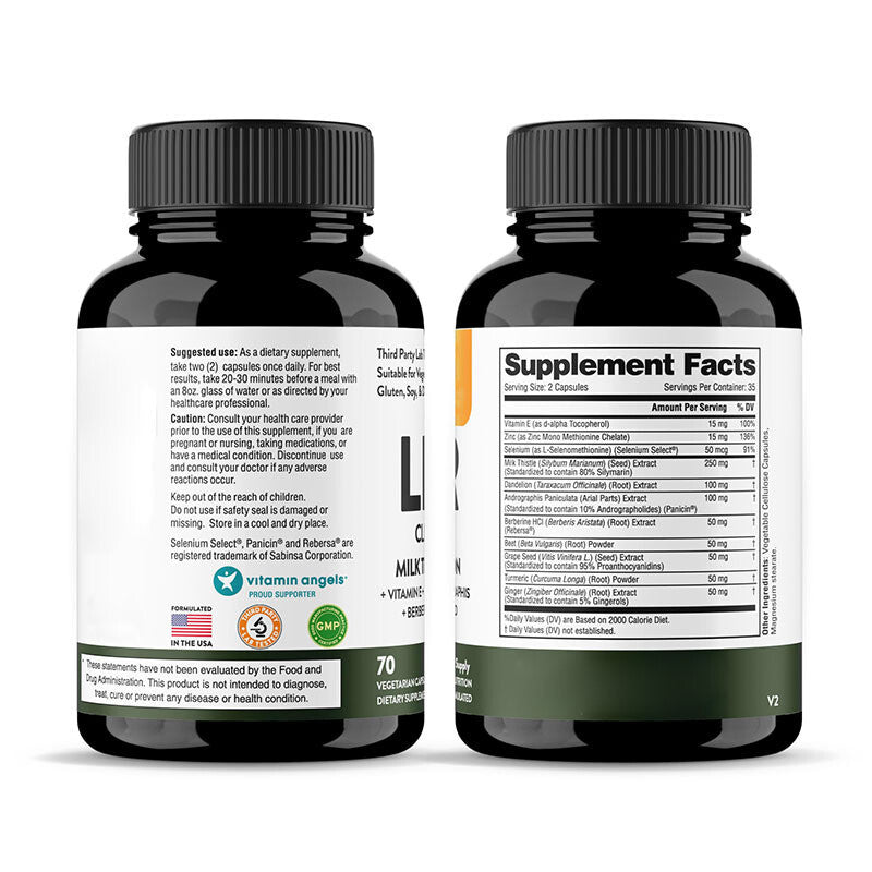 Liver Cleanse & Detox - Support Liver Health & Function, Natural Formula 60 Caps