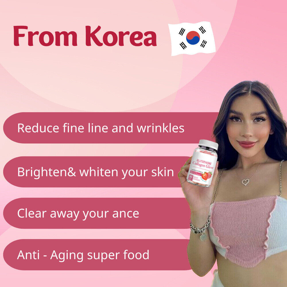 Nature Glow Glutathione Collagen - Strawberry Flavor/60 Organic Chewable Gummies