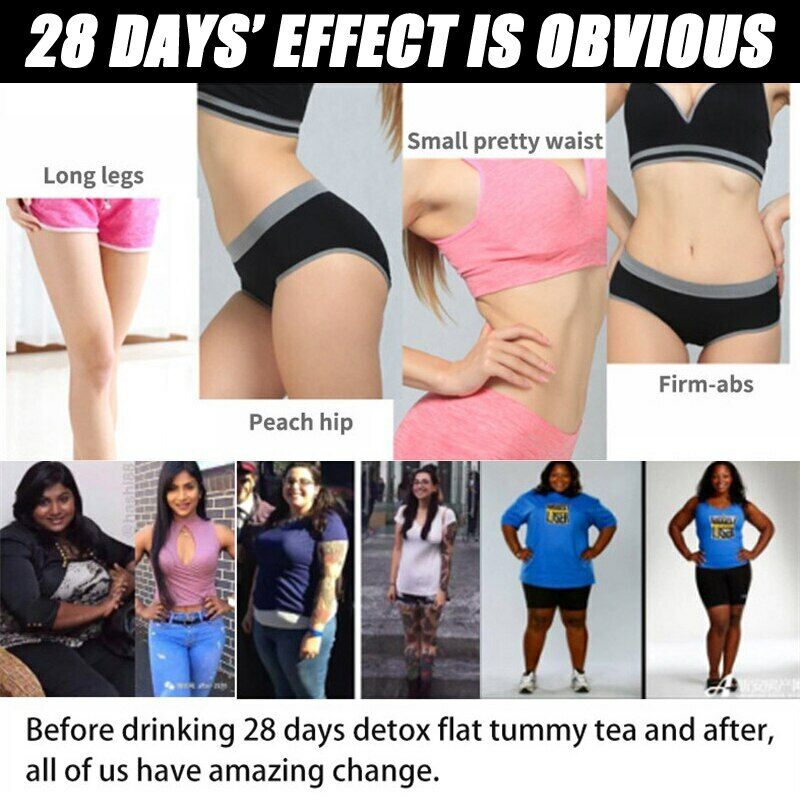 28Days Detox Flat Tummy Tea Fat Burner Schlankheitsmittel Gewichtsverlust Detox