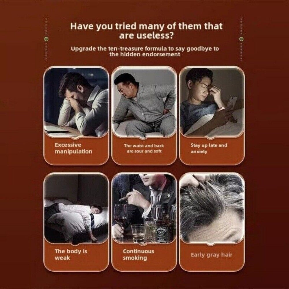 100 Original Ginseng Ten Treasure Herbal Tea Mens Health Vitality Blend